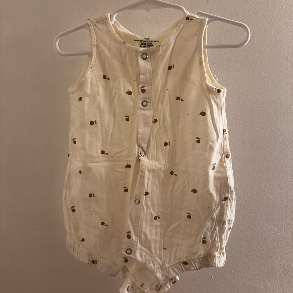 H&M Cream One Piece with Orange Accents